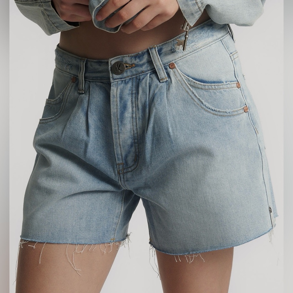 One Teaspoon Light Blue Denim Shorts